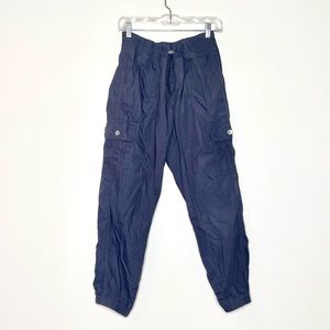 Calvin Klein Navy Cargo Pants With Drawstring Waist- Size: Medium